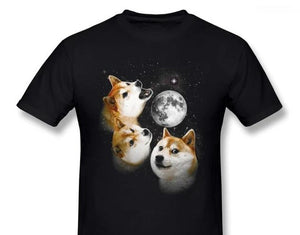 Three Doge Moon Shiba Inu T-Shirt