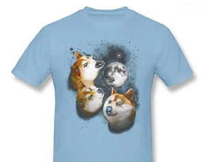 Three Doge Moon Shiba Inu T-Shirt