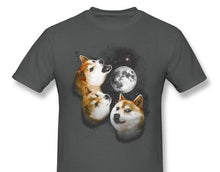 Load image into Gallery viewer, Three Doge Moon Shiba Inu T-Shirt