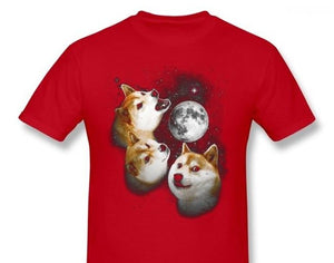 Three Doge Moon Shiba Inu T-Shirt